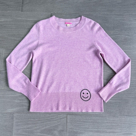 J. Crew Cashmere Classic Fit Crewneck Sweater with Embroidery Pink XS BA402 - Picture 3 of 13